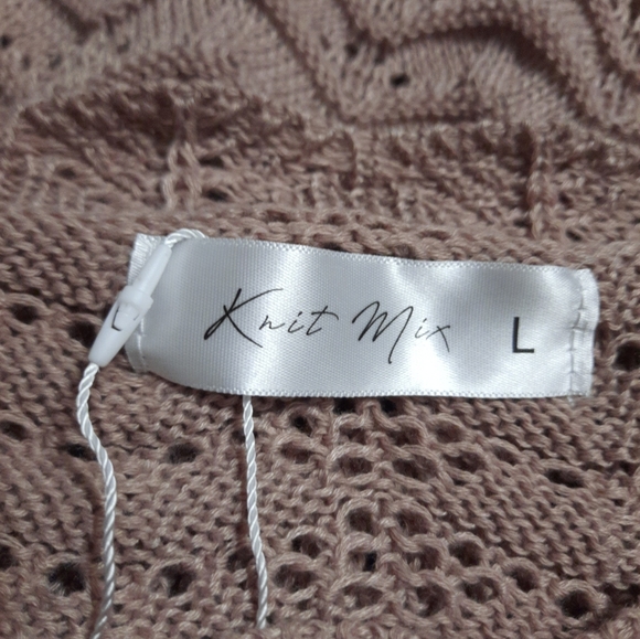 Knit Mix Mauve Sweater Size Large NWT - Picture 4 of 8